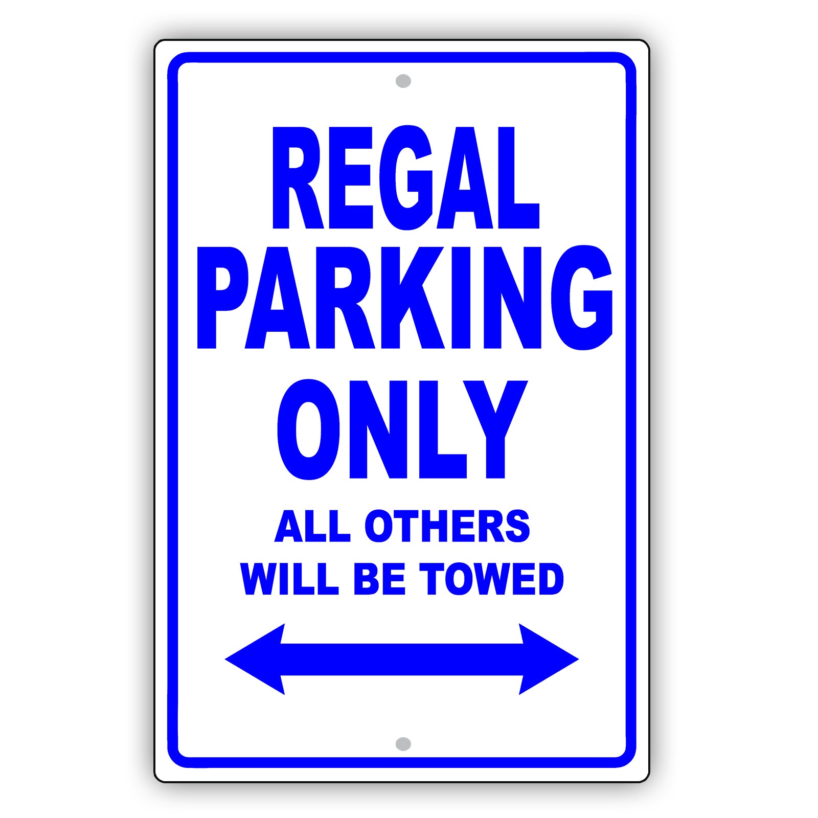 Buick Regal Parking Only All Others Will Be Towed Aluminum Decor Garage Sign