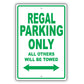 Buick Regal Parking Only All Others Will Be Towed Aluminum Decor Garage Sign