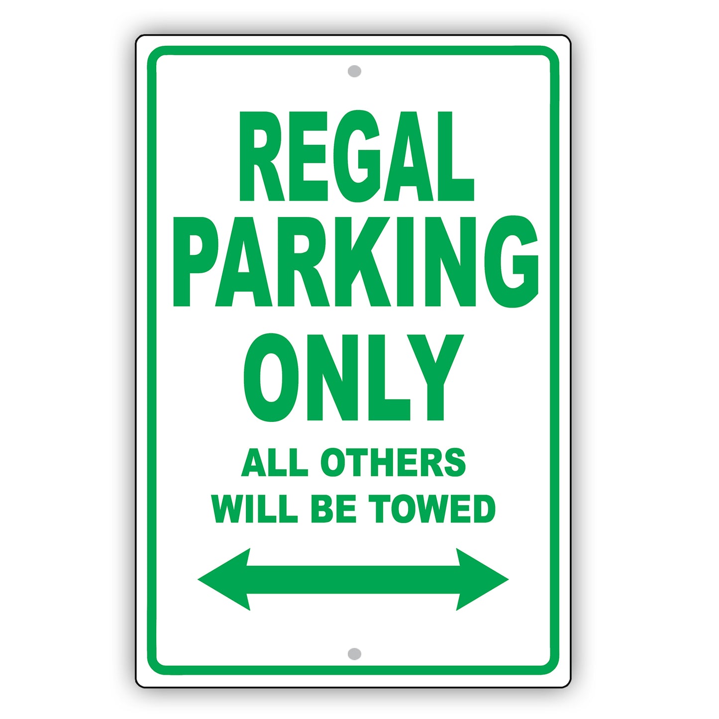 Buick Regal Parking Only All Others Will Be Towed Aluminum Decor Garage Sign
