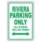 Buick Riviera Parking Only All Others Will Be Towed Aluminum Decor Garage Sign