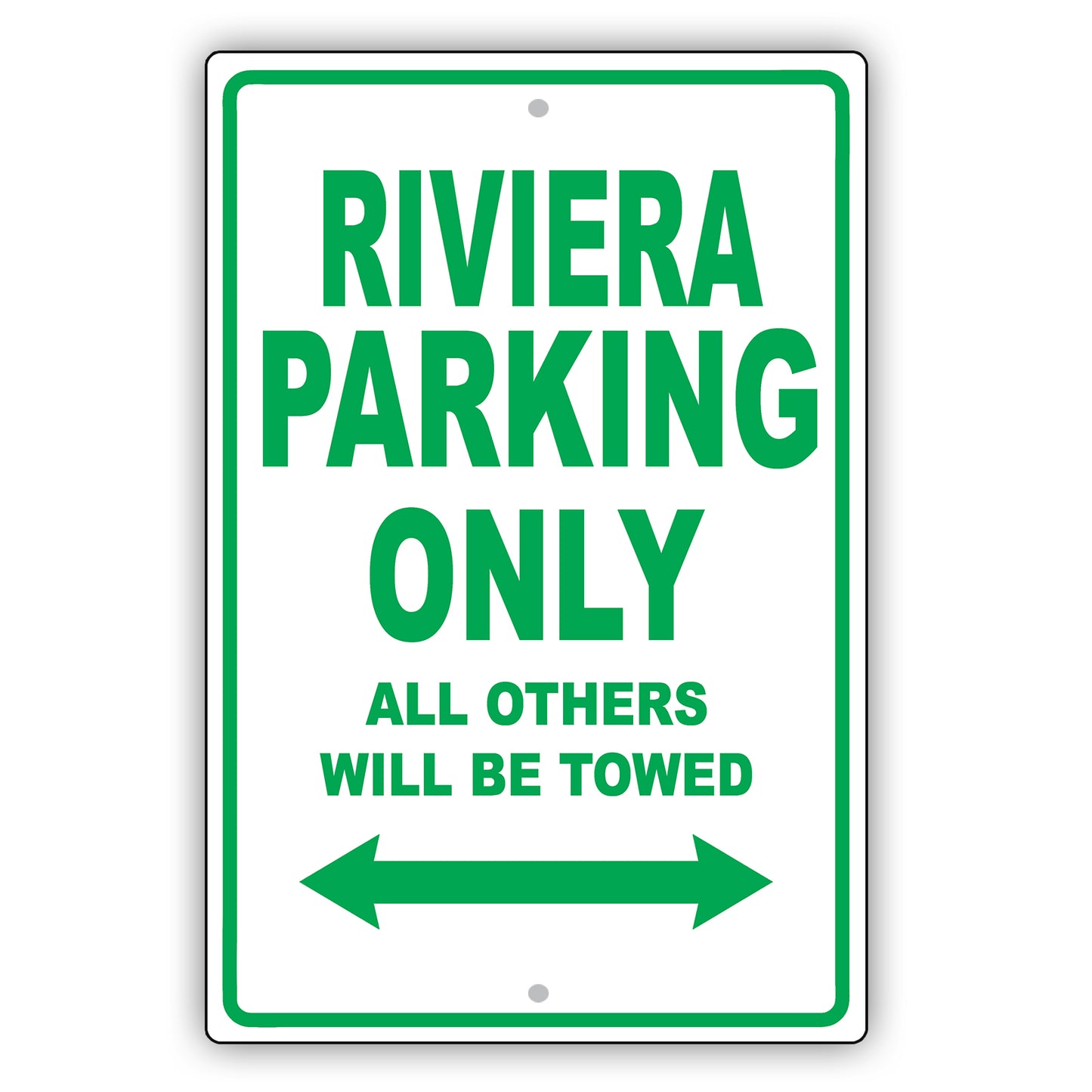 Buick Riviera Parking Only All Others Will Be Towed Aluminum Decor Garage Sign