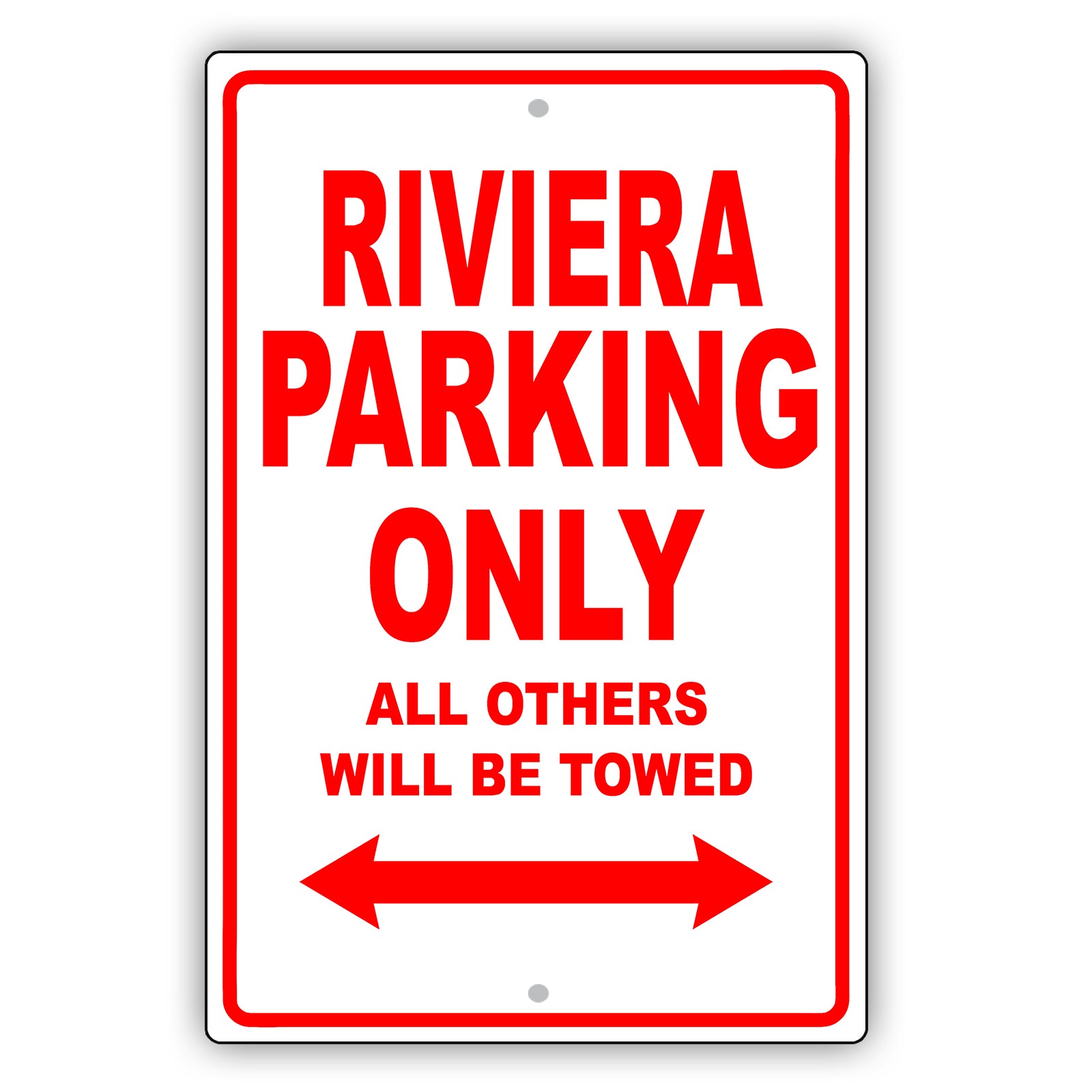 Buick Riviera Parking Only All Others Will Be Towed Aluminum Decor Garage Sign