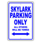 Buick Skylark Parking Only All Others Will Be Towed Aluminum Decor Garage Sign
