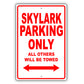 Buick Skylark Parking Only All Others Will Be Towed Aluminum Decor Garage Sign