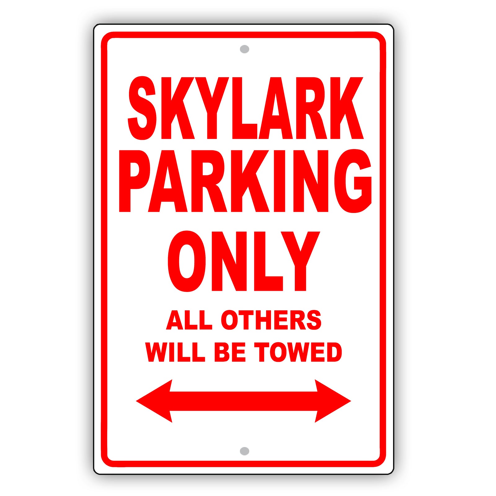 Buick Skylark Parking Only All Others Will Be Towed Aluminum Decor Garage Sign