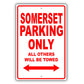 Buick Somerset Parking Only All Others Will Be Towed Aluminum Decor Garage Sign