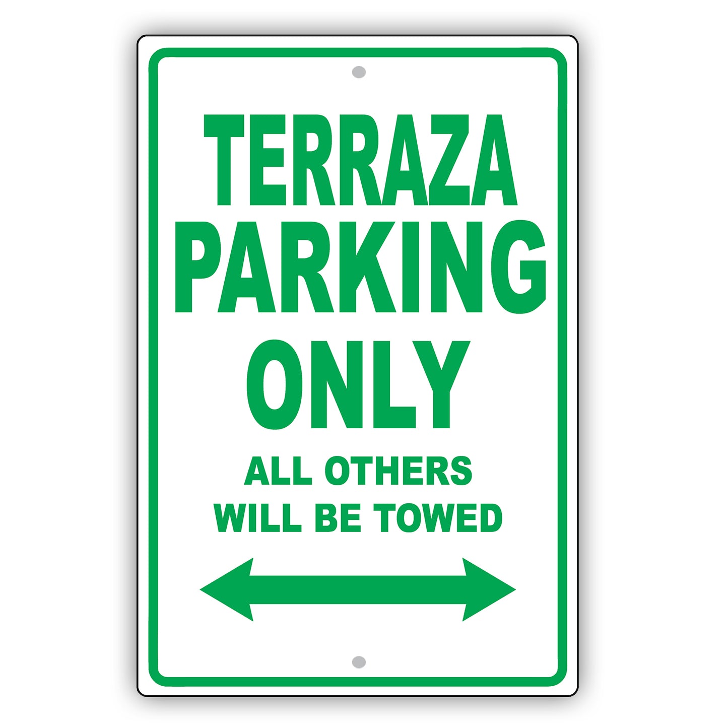 Buick Terraza Parking Only All Others Will Be Towed Aluminum Decor Garage Sign