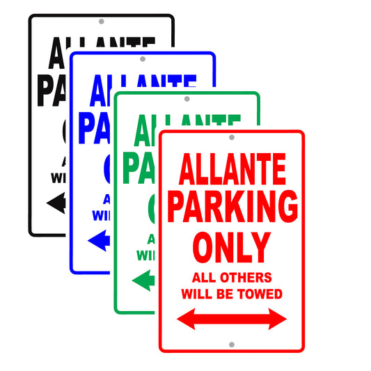 Cadillac Allante Parking Only Others Will Be Towed Aluminum Decor Garage Sign