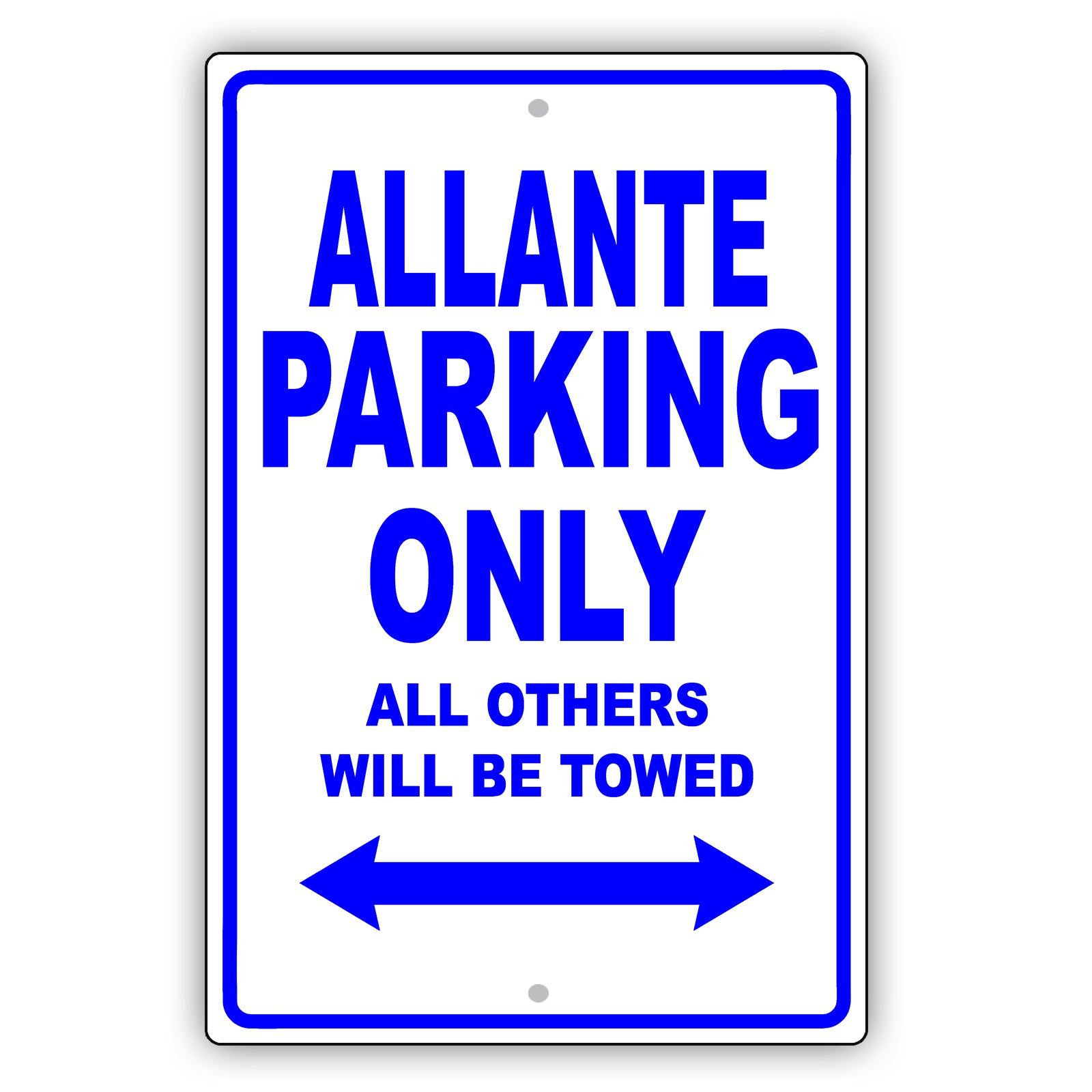 Cadillac Allante Parking Only Others Will Be Towed Aluminum Decor Garage Sign