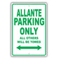 Cadillac Allante Parking Only Others Will Be Towed Aluminum Decor Garage Sign