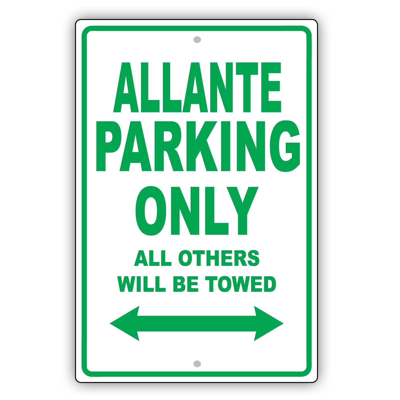 Cadillac Allante Parking Only Others Will Be Towed Aluminum Decor Garage Sign