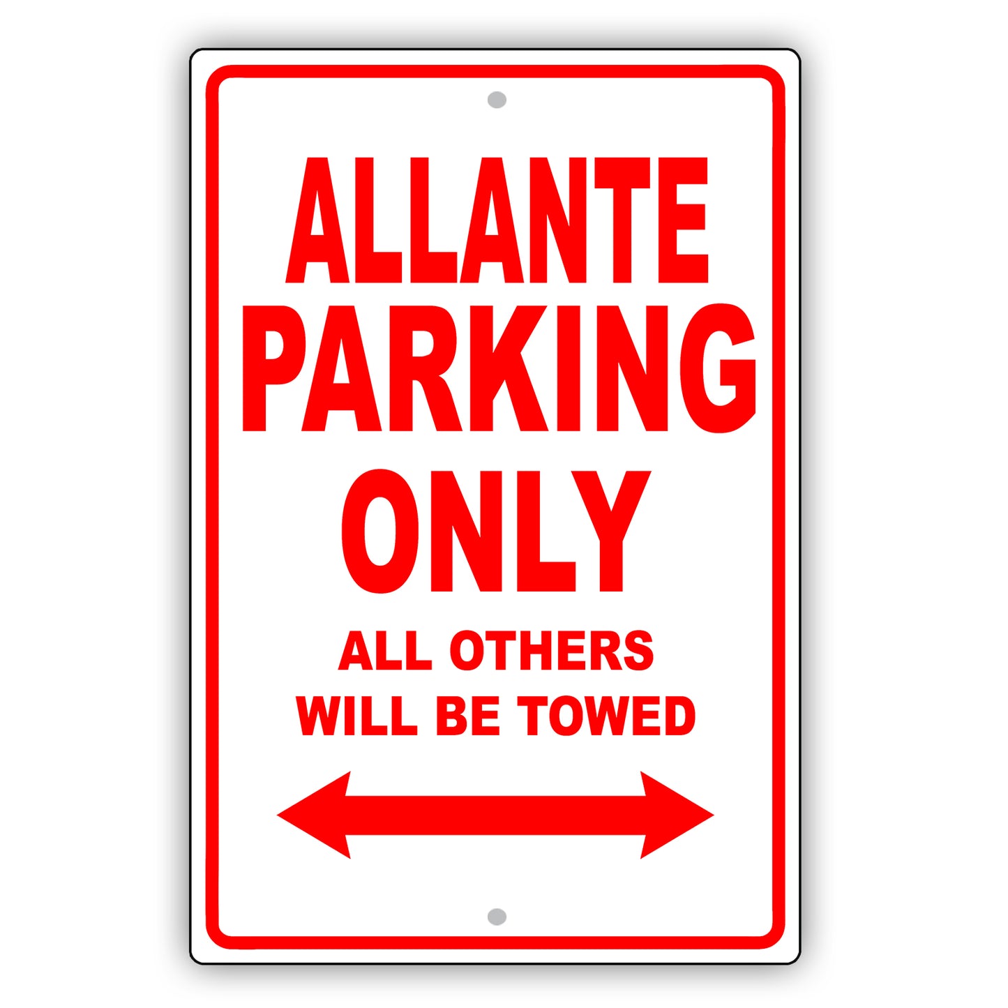 Cadillac Allante Parking Only Others Will Be Towed Aluminum Decor Garage Sign