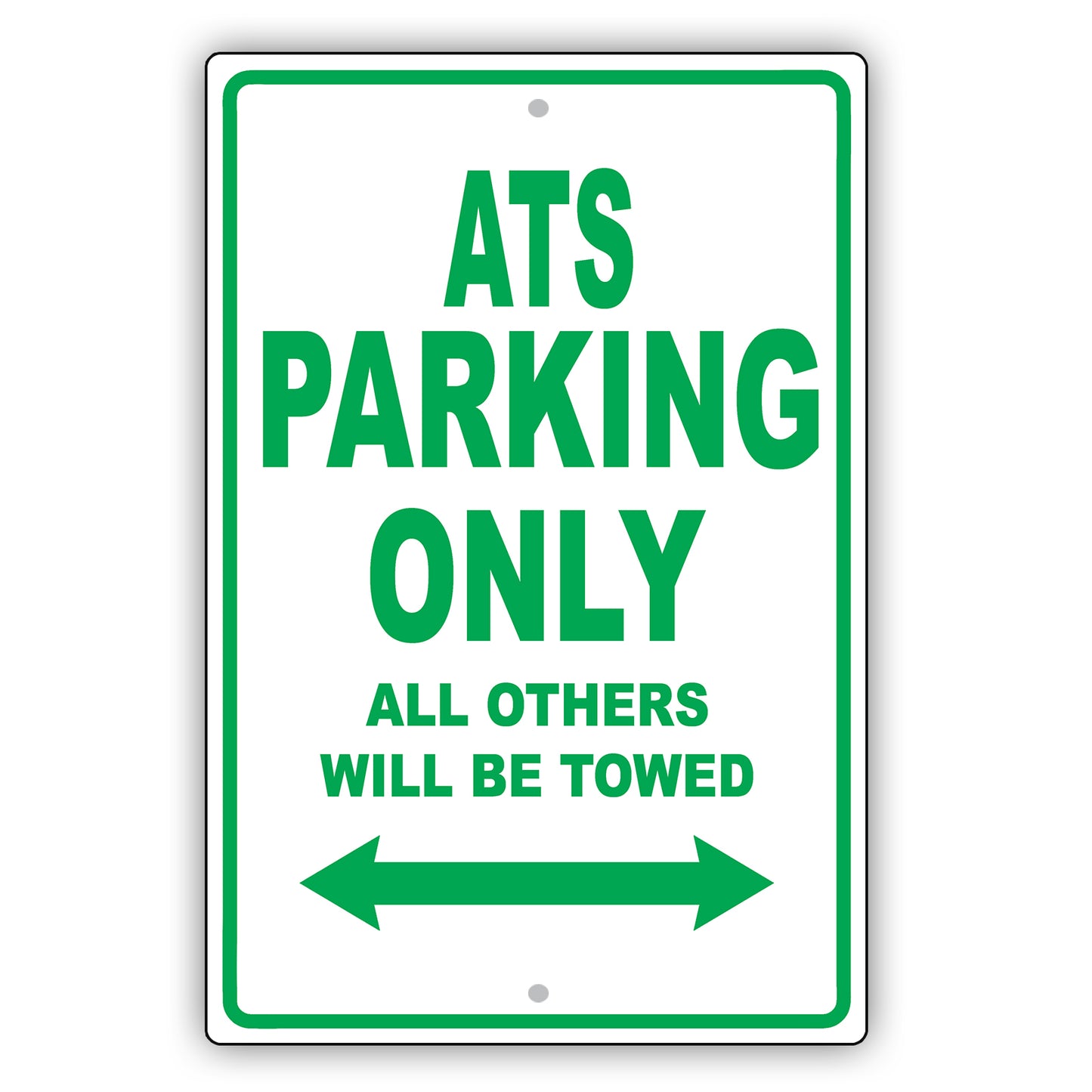 Cadillac Ats Parking Only All Others Will Be Towed Aluminum Decor Garage Sign