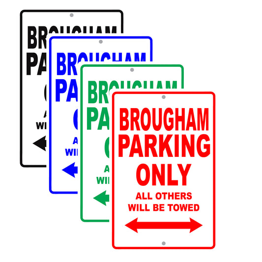 Cadillac Brougham Parking Only All Others Will Be Towed Aluminum Decor Garage Sign