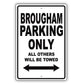 Cadillac Brougham Parking Only All Others Will Be Towed Aluminum Decor Garage Sign