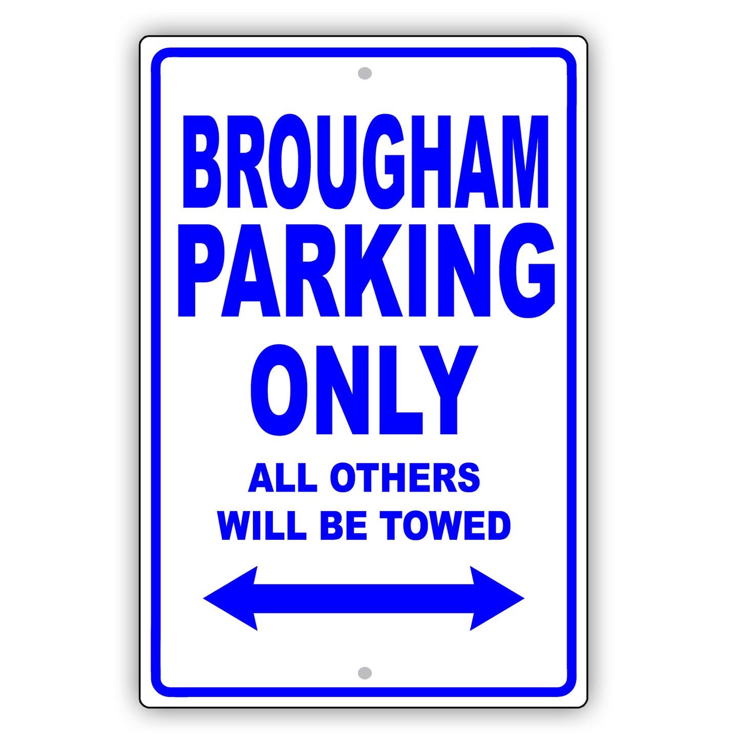 Cadillac Brougham Parking Only All Others Will Be Towed Aluminum Decor Garage Sign