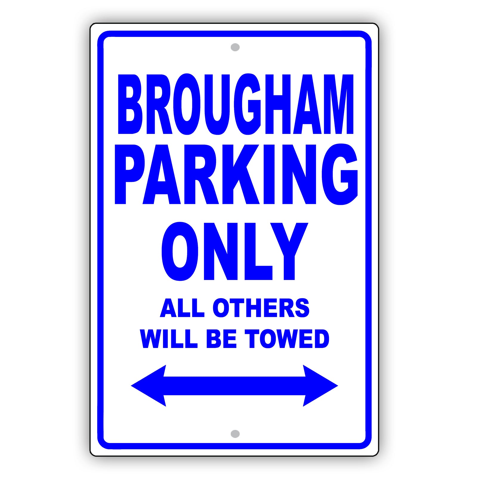 Cadillac Brougham Parking Only All Others Will Be Towed Aluminum Decor Garage Sign