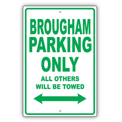 Cadillac Brougham Parking Only All Others Will Be Towed Aluminum Decor Garage Sign