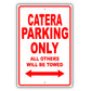Cadillac Catera Parking Only All Others Will Be Towed Aluminum Decor Garage Sign