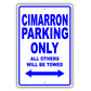 Cadillac Cimarron Parking Only All Others Will Be Towed Aluminum Decor Garage Sign