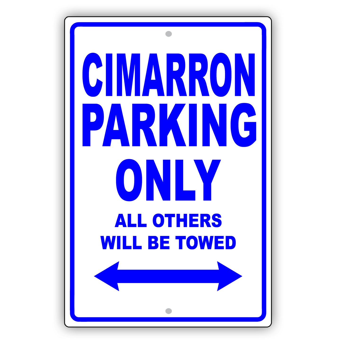 Cadillac Cimarron Parking Only All Others Will Be Towed Aluminum Decor Garage Sign