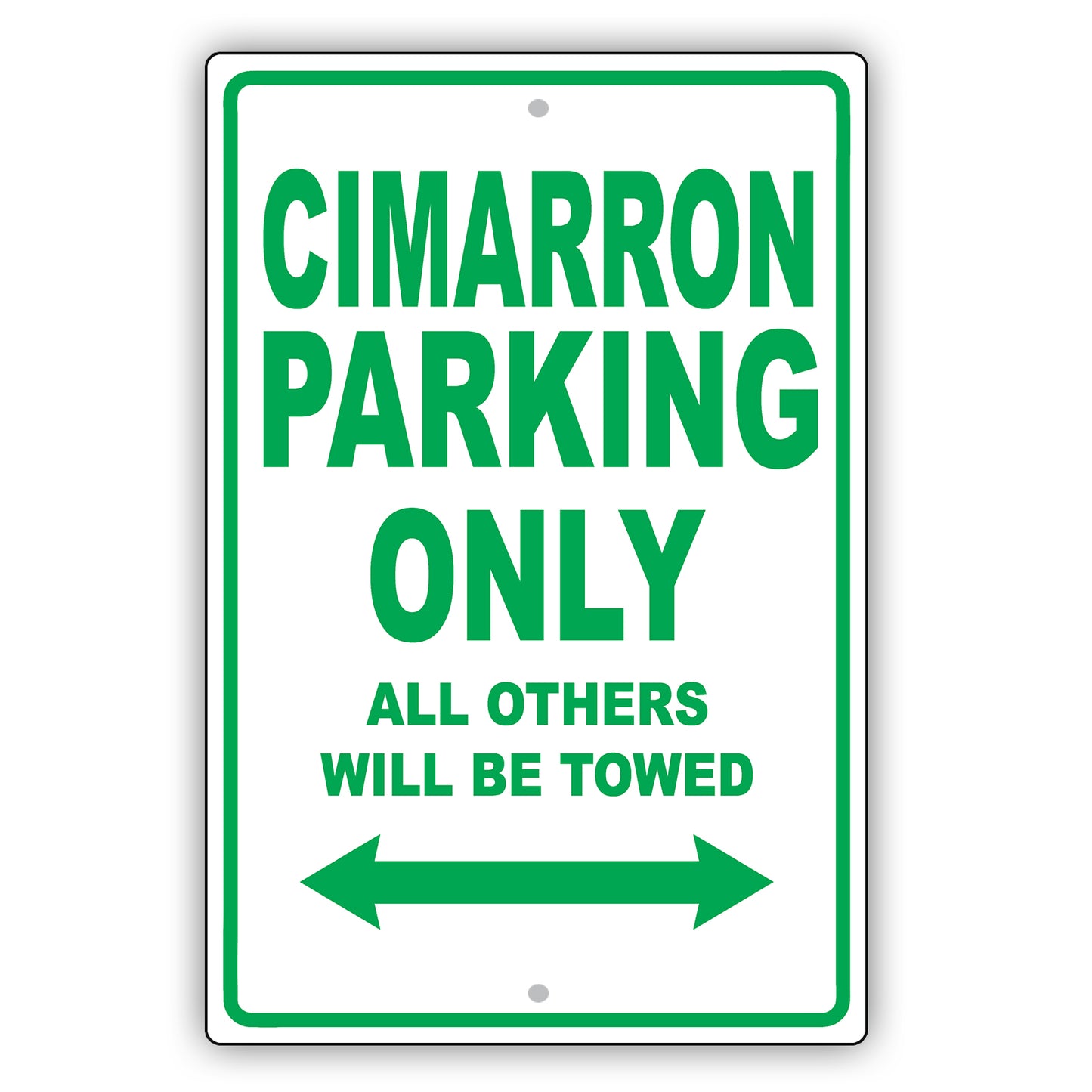 Cadillac Cimarron Parking Only All Others Will Be Towed Aluminum Decor Garage Sign