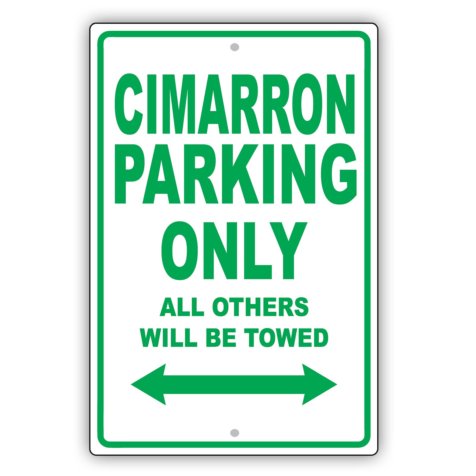 Cadillac Cimarron Parking Only All Others Will Be Towed Aluminum Decor Garage Sign