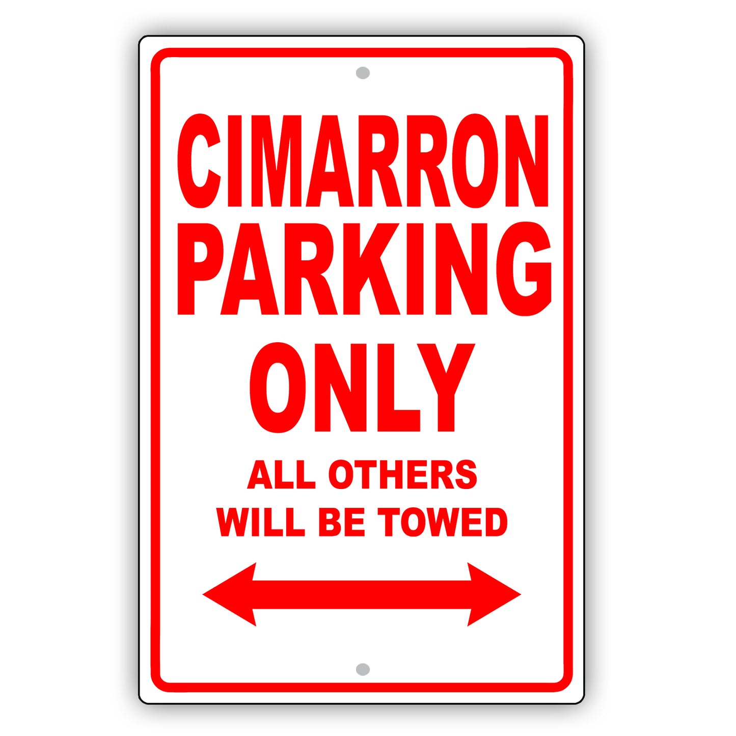 Cadillac Cimarron Parking Only All Others Will Be Towed Aluminum Decor Garage Sign