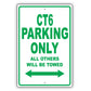 Cadillac Ct6 Parking Only All Others Will Be Towed Aluminum Decor Garage Sign