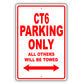Cadillac Ct6 Parking Only All Others Will Be Towed Aluminum Decor Garage Sign