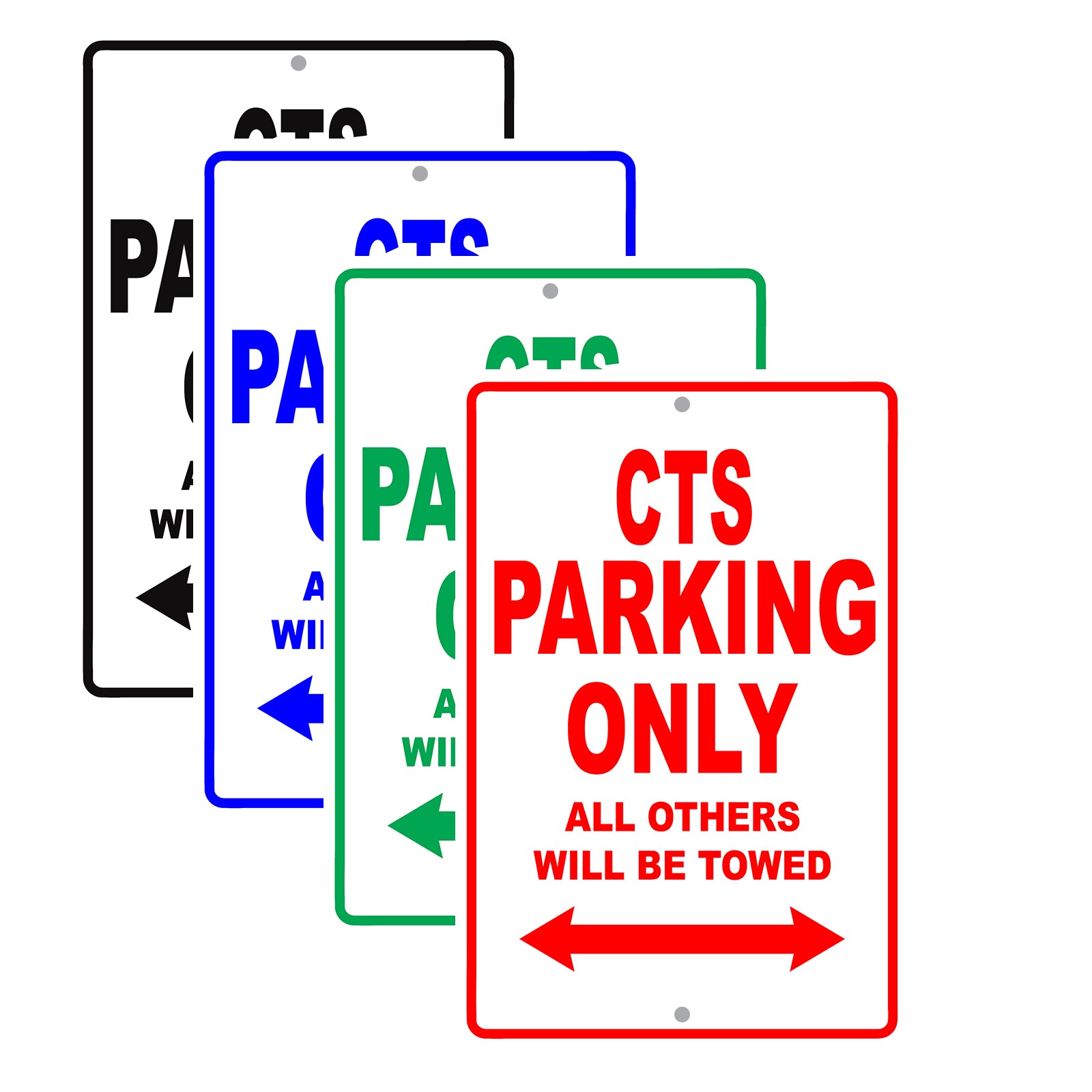 Cadillac Cts Parking Only All Others Will Be Towed Aluminum Decor Garage Sign