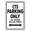 Cadillac Cts Parking Only All Others Will Be Towed Aluminum Decor Garage Sign