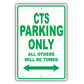 Cadillac Cts Parking Only All Others Will Be Towed Aluminum Decor Garage Sign