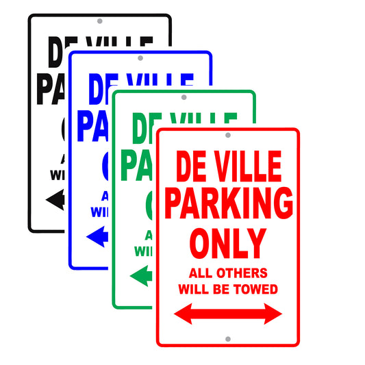 Cadillac De Ville Parking Only All Others Will Be Towed Aluminum Decor Garage Sign