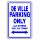 Cadillac De Ville Parking Only All Others Will Be Towed Aluminum Decor Garage Sign