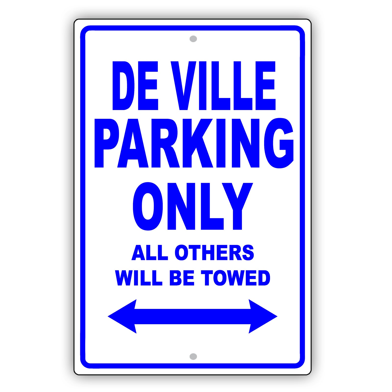 Cadillac De Ville Parking Only All Others Will Be Towed Aluminum Decor Garage Sign