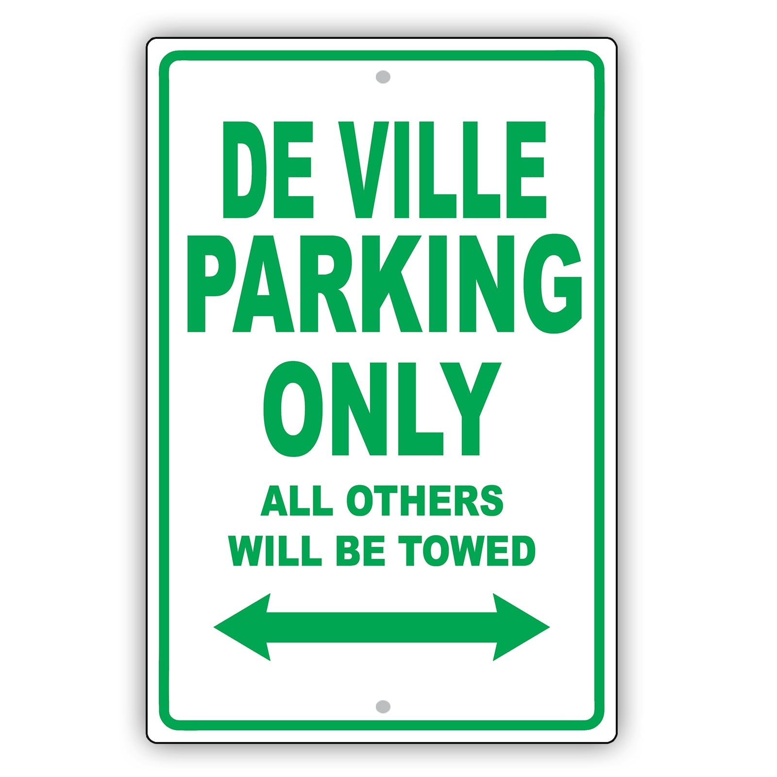 Cadillac De Ville Parking Only All Others Will Be Towed Aluminum Decor Garage Sign