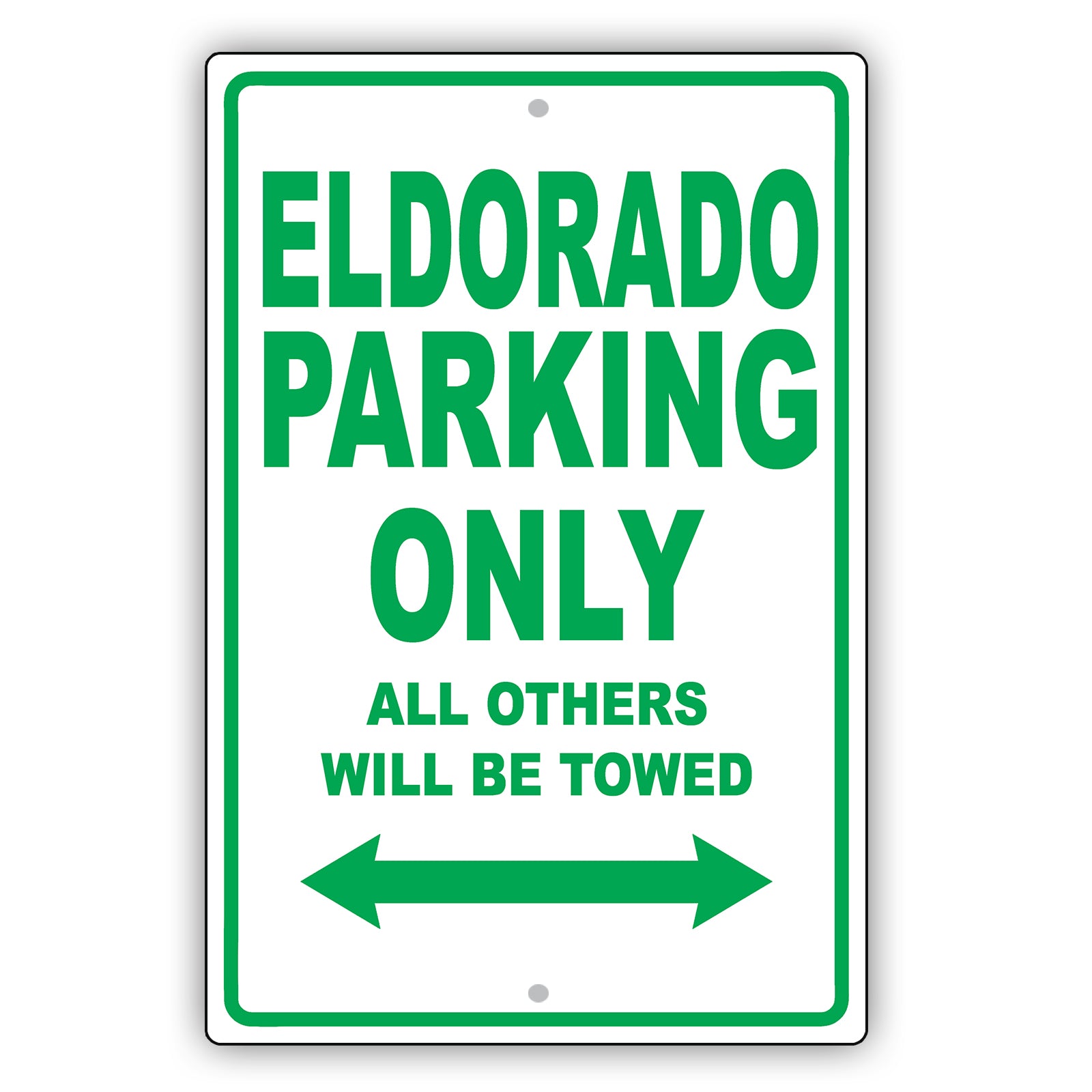 Cadillac Eldorado Parking Only All Others Will Be Towed Aluminum Decor Garage Sign