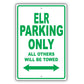 Cadillac Elr Parking Only All Others Will Be Towed Aluminum Decor Garage Sign