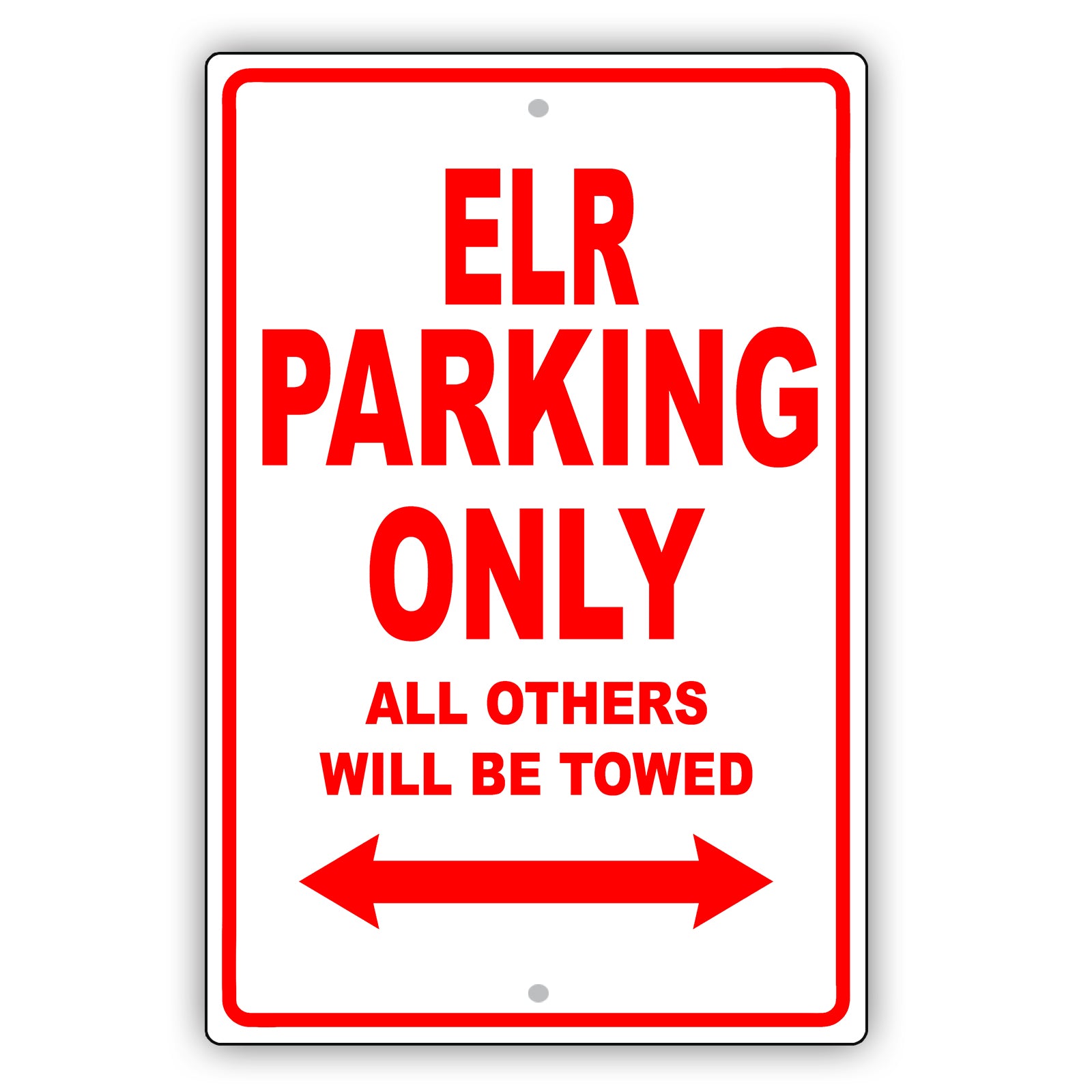 Cadillac Elr Parking Only All Others Will Be Towed Aluminum Decor Garage Sign