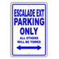 Cadillac Escalade Ext Parking Only Others Will Be Towed Aluminum Decor Garage Sign