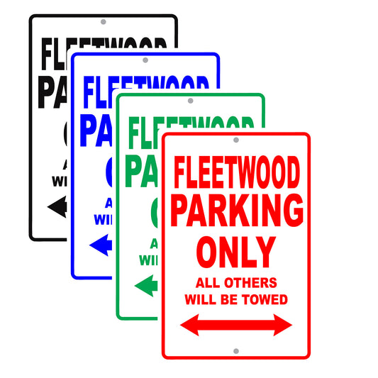 Cadillac Fleetwood Parking Only All Others Will Be Towed Aluminum Decor Garage Sign