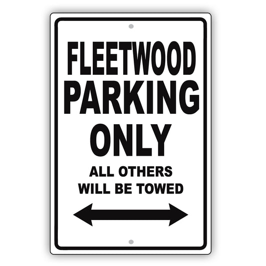 Cadillac Fleetwood Parking Only All Others Will Be Towed Aluminum Decor Garage Sign