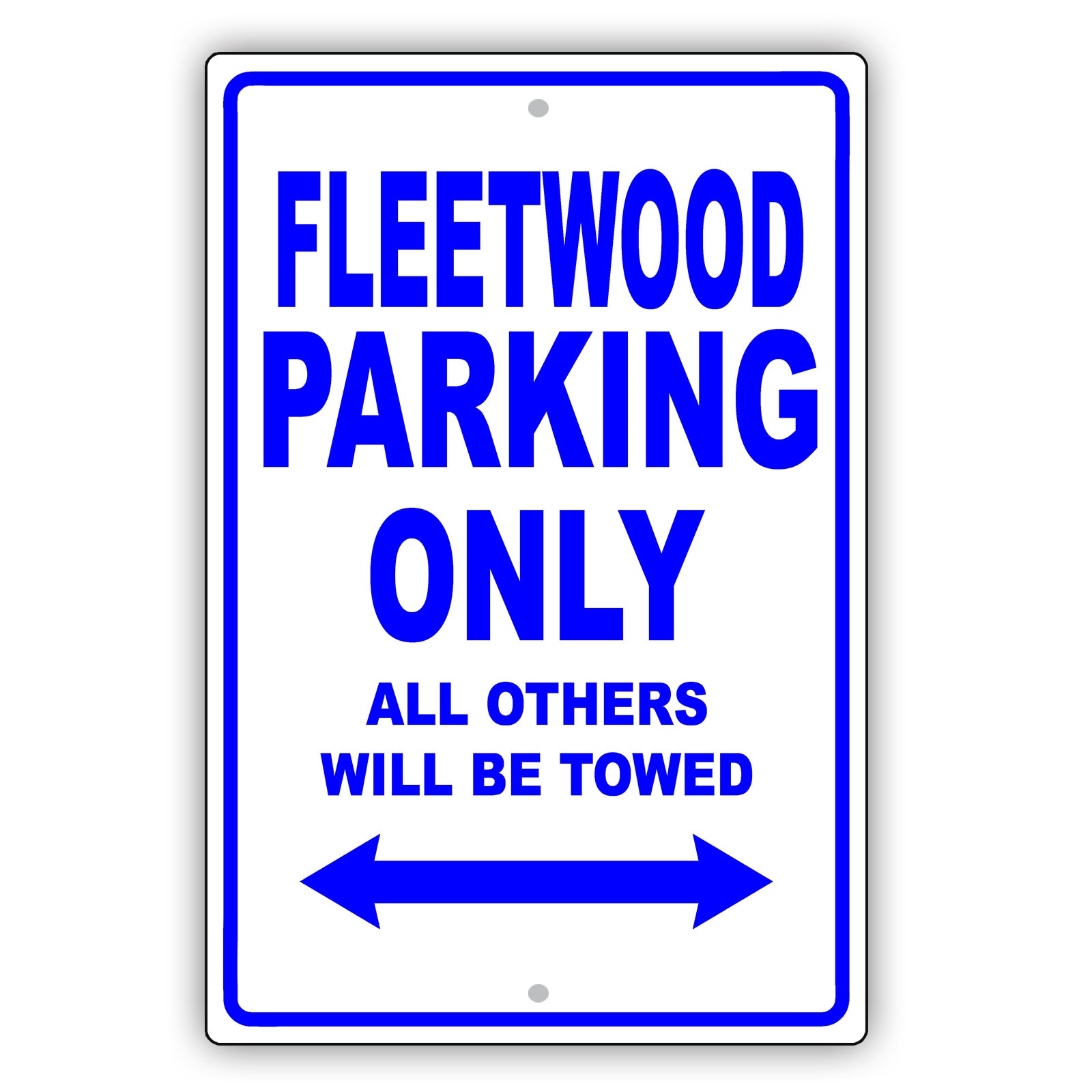 Cadillac Fleetwood Parking Only All Others Will Be Towed Aluminum Decor Garage Sign