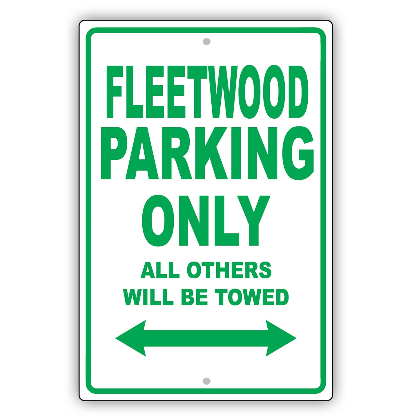 Cadillac Fleetwood Parking Only All Others Will Be Towed Aluminum Decor Garage Sign