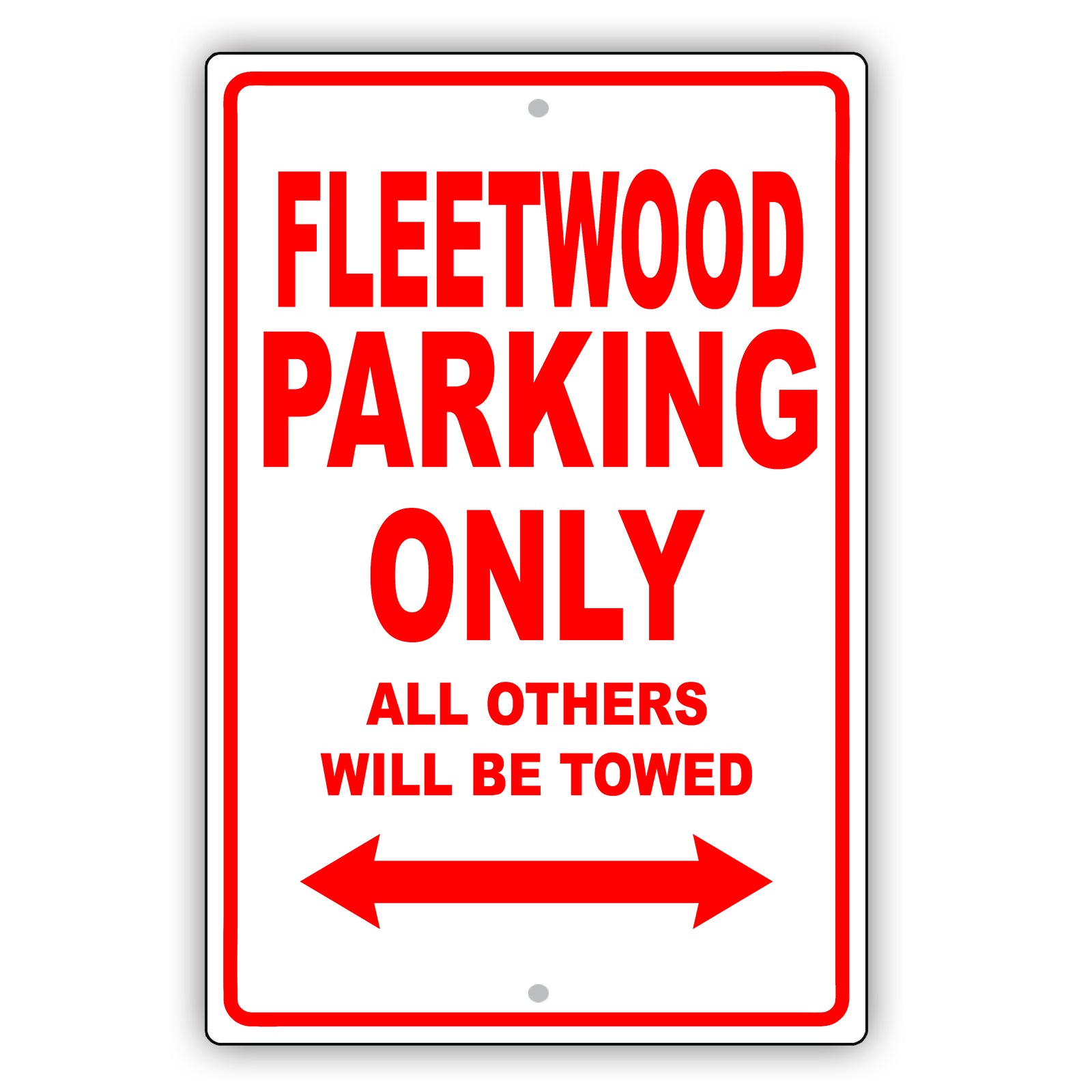 Cadillac Fleetwood Parking Only All Others Will Be Towed Aluminum Decor Garage Sign