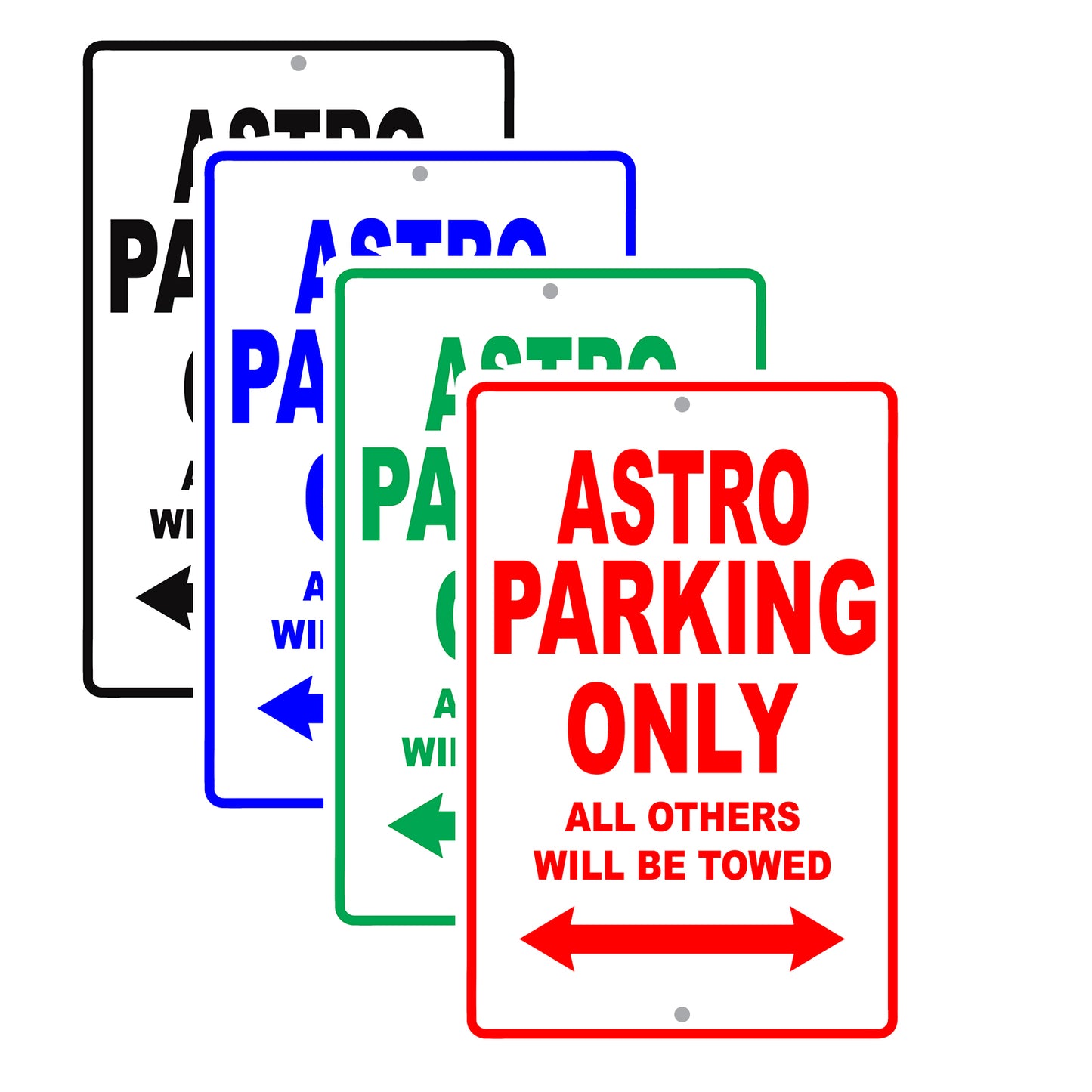 Chevrolet Astro Parking Only All Others Will Be Towed Aluminum Decor Garage Sign