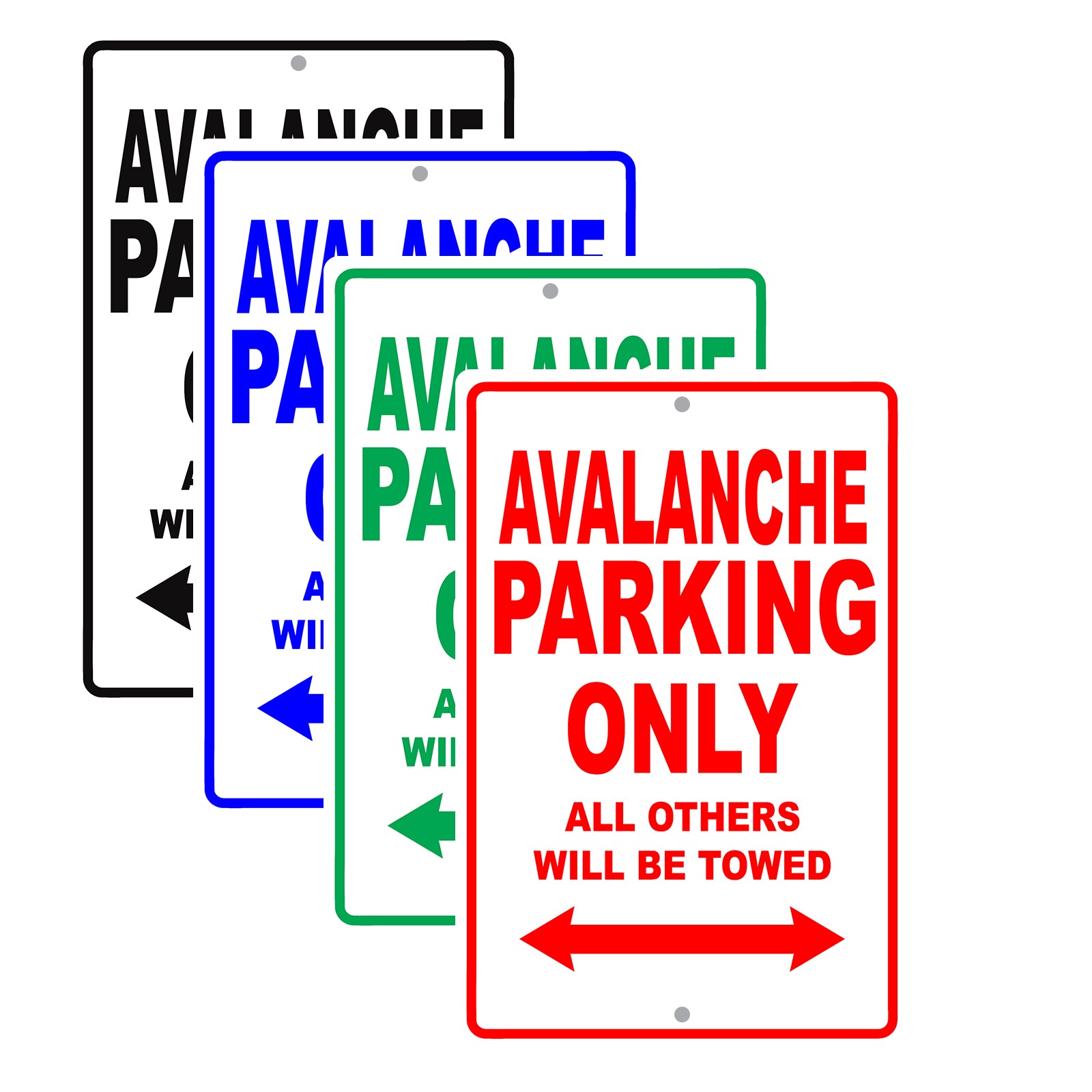 Chevrolet Avalanche Parking Only All Others Will Be Towed Aluminum Decor Garage Sign