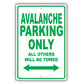 Chevrolet Avalanche Parking Only All Others Will Be Towed Aluminum Decor Garage Sign