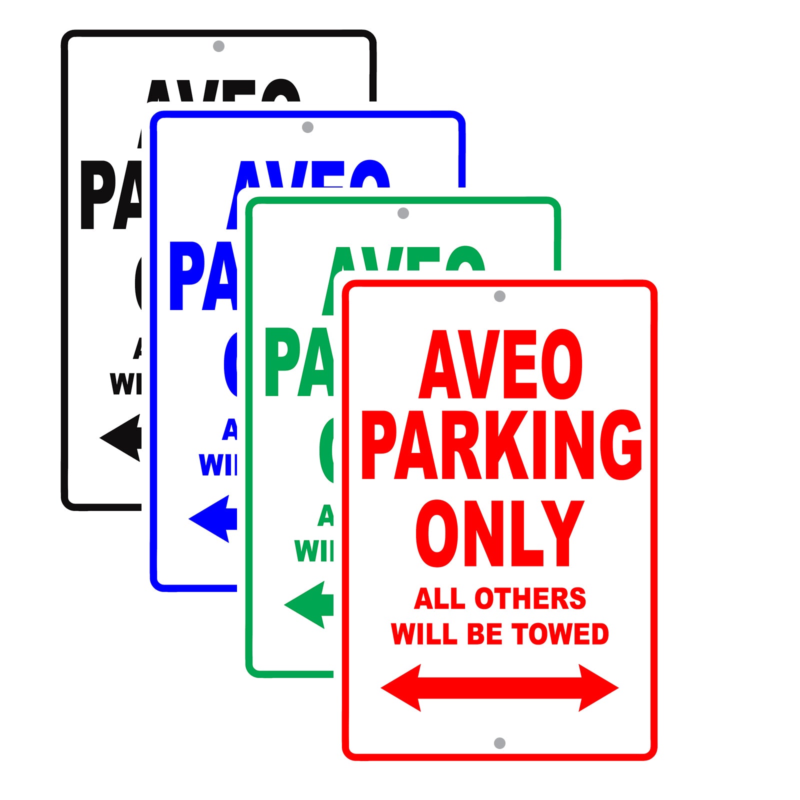 Chevrolet Aveo Parking Only All Others Will Be Towed Aluminum Decor Garage Sign